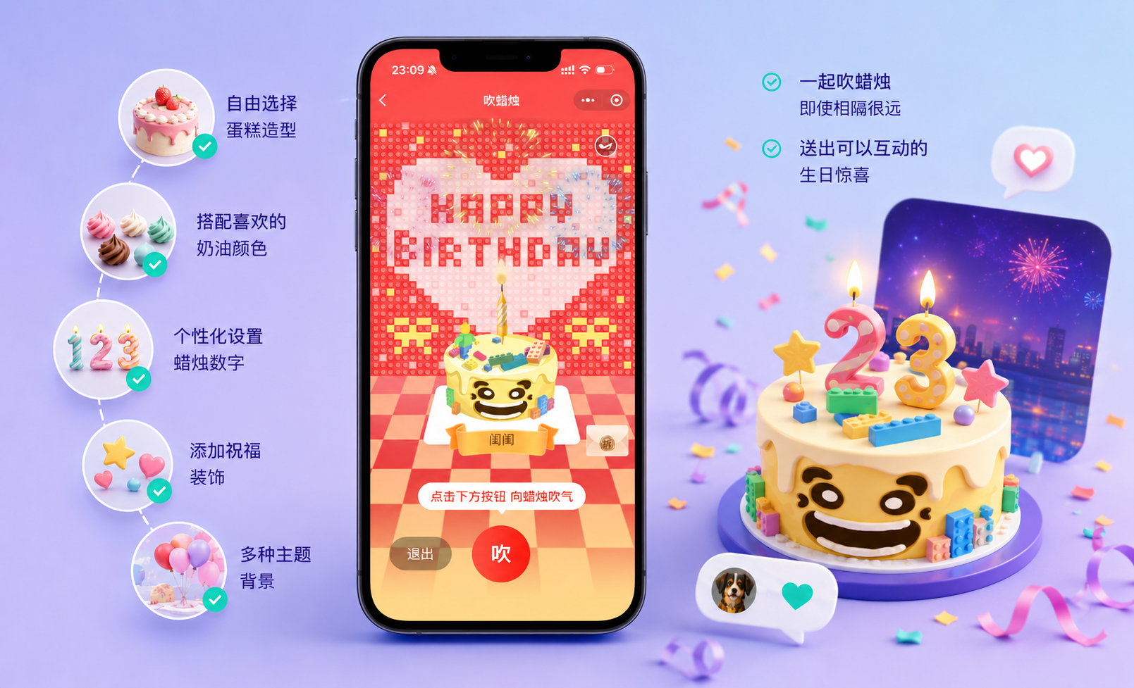DIY 电子生日蛋糕功能展示